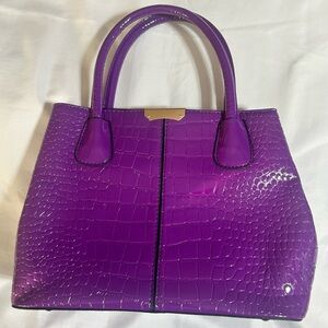 👜💜Elegant Purple Embossed Purse/Tote